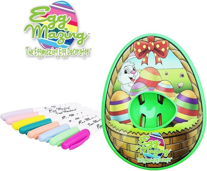 The EggMazing Basket Easter Egg Decorator Kit - Arts and Crafts Set - Includes Egg Decorating Spi... | Amazon (US)