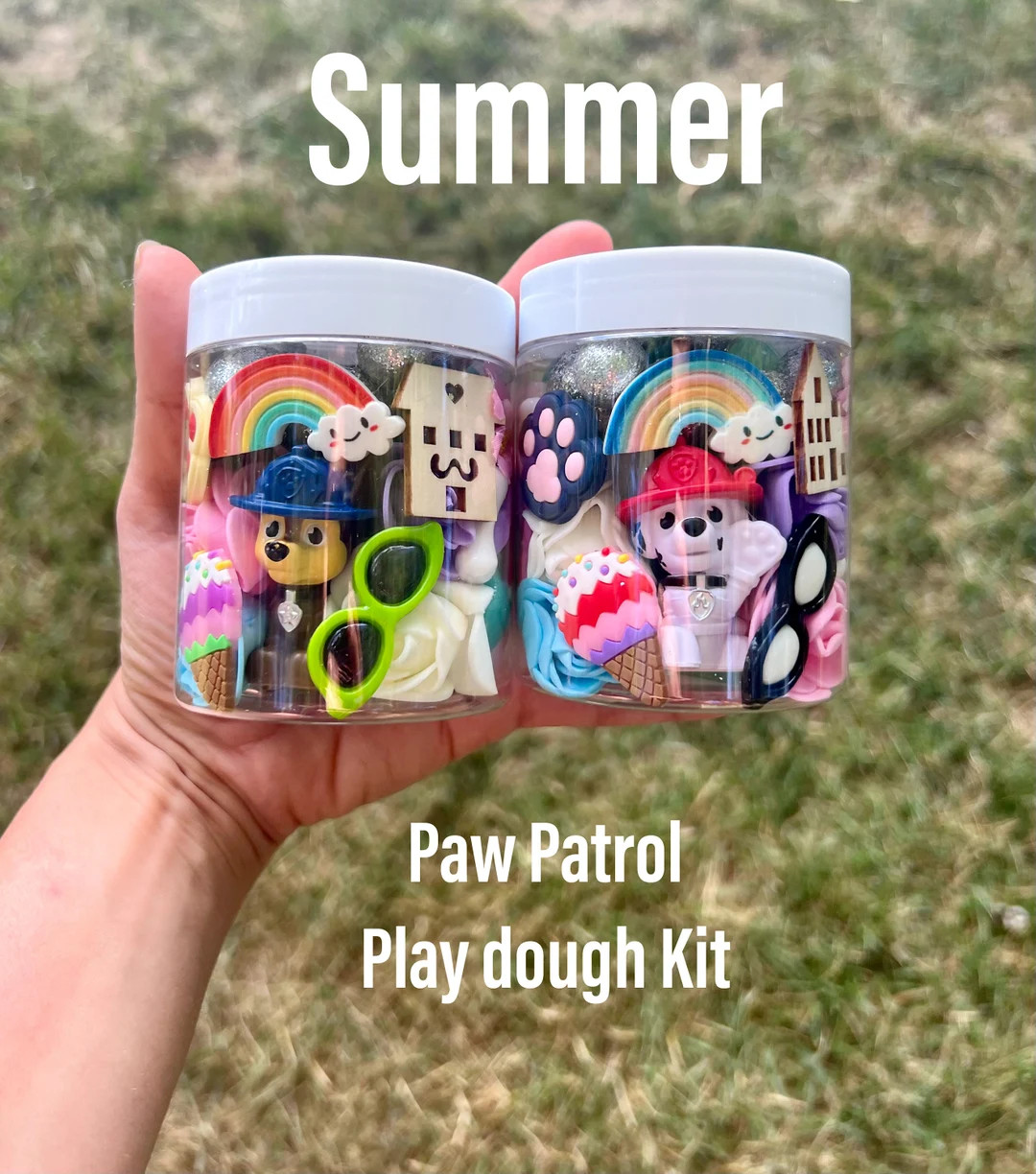8 oz. Summer Paw Patrol Inspired Play dough Kit,Paw Patrol play Dough kit,Paw Patrol party favors... | Etsy (US)