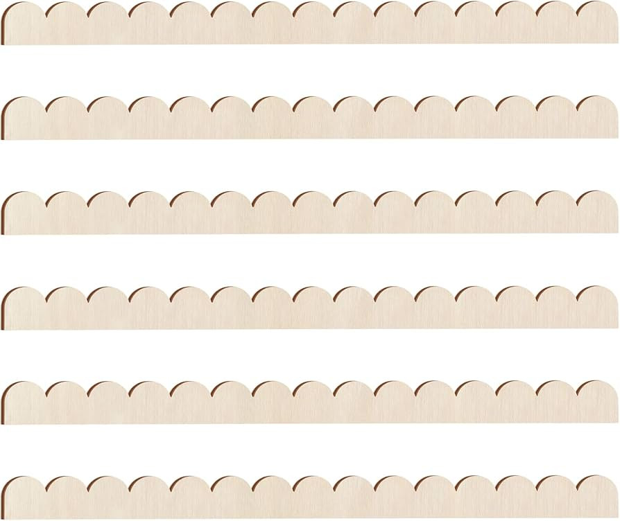 Unfinished Scalloped Decorative Wood Trim Scalloped Edge Decorative Wood Molding Cute DIY Mouldin... | Amazon (US)