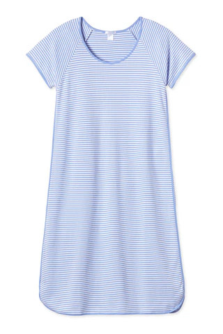 Pima Long Nightgown in Hydrangea | Lake Pajamas