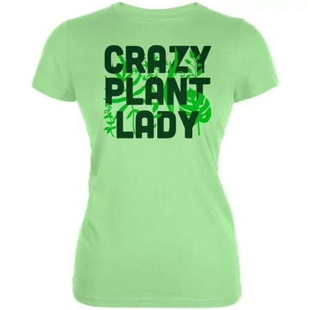 Gardening Crazy Plant Lady Juniors Soft T Shirt Mint LG | Walmart (US)