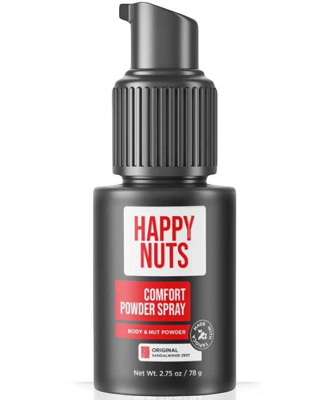 HAPPY NUTS Comfort Powder Spray: Anti Chafing & Mens Deodorant, Aluminum-Free, Sweat and Odor Con... | Amazon (US)