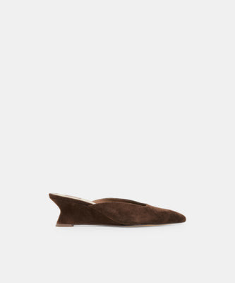Camy Mules in Dark Brown Suede Size 6.5 By Dolce Vita | DolceVita.com
