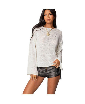 Women's Drop Shoulder Light Knit Sweater | Macy's