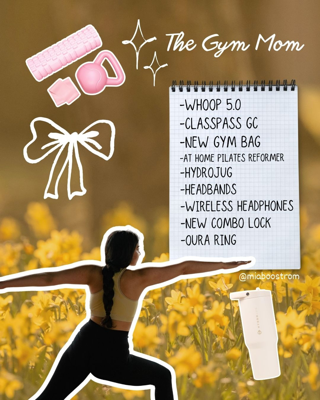 "for the mom who is up at 5am before the kids wake up just to have one hour that's completely hers 🏋️‍♀️✨ the gym mom gift guide is live — everything she needs to fuel her favorite hobby, all linked on my LTK 🔗 save this and send it to your family because she deserves more than a protein bar and a thank you 😂🌸" 

 

#LTKMothersDay #LTKfitnessgoals #LTKActive