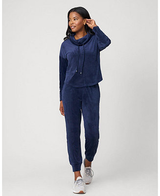 Women's Velour Cowlneck Jogger Set | Macy's