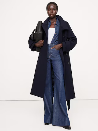 Italian Melton Trench Coat | Banana Republic (US)