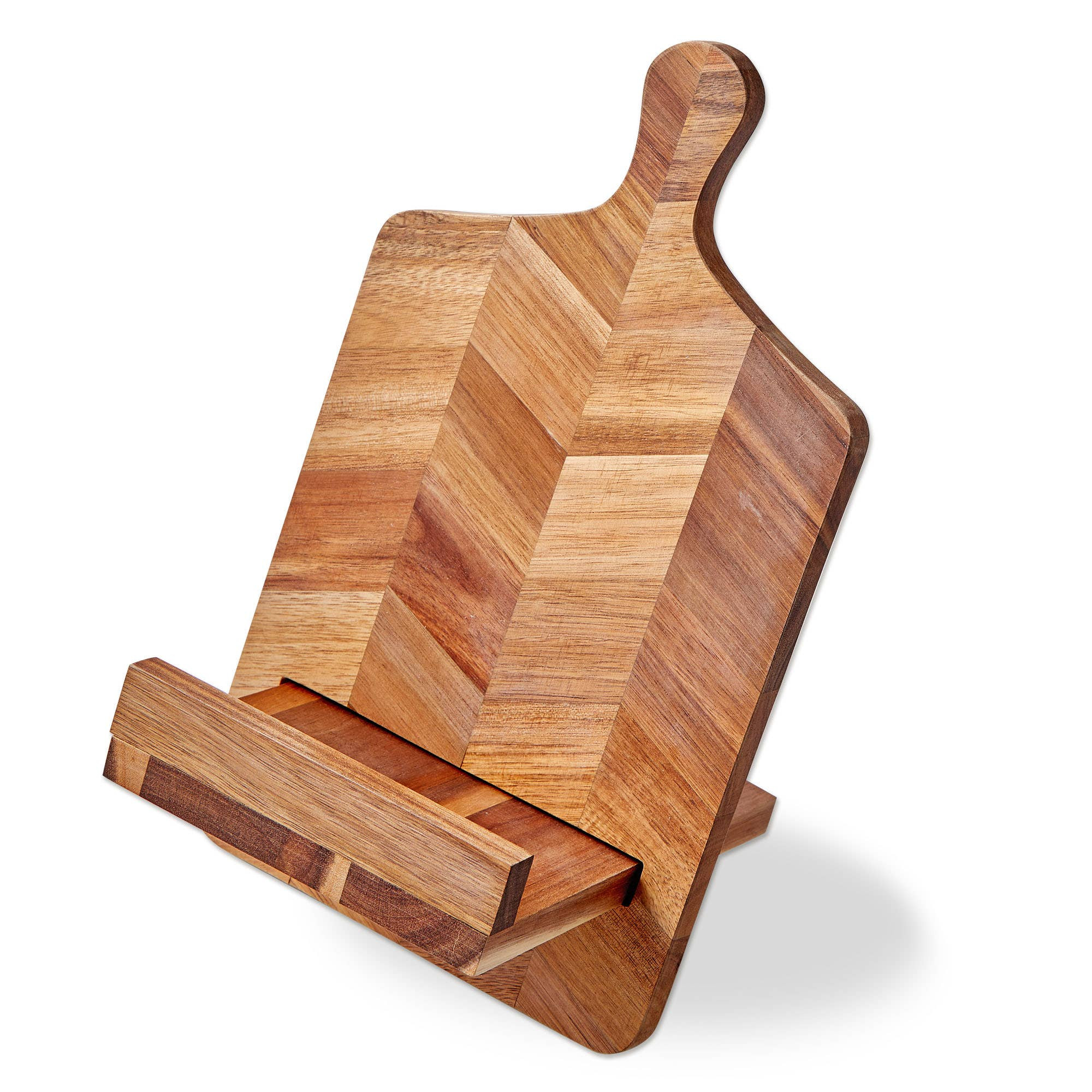Chevron Wood Cookbook Holder | Linen & Clove