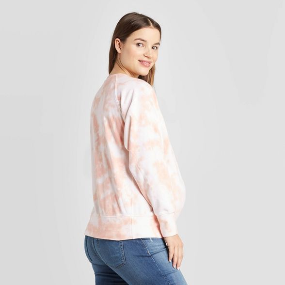 Maternity Tie-Dye Pullover - Isabel Maternity by Ingrid & Isabel™ White | Target