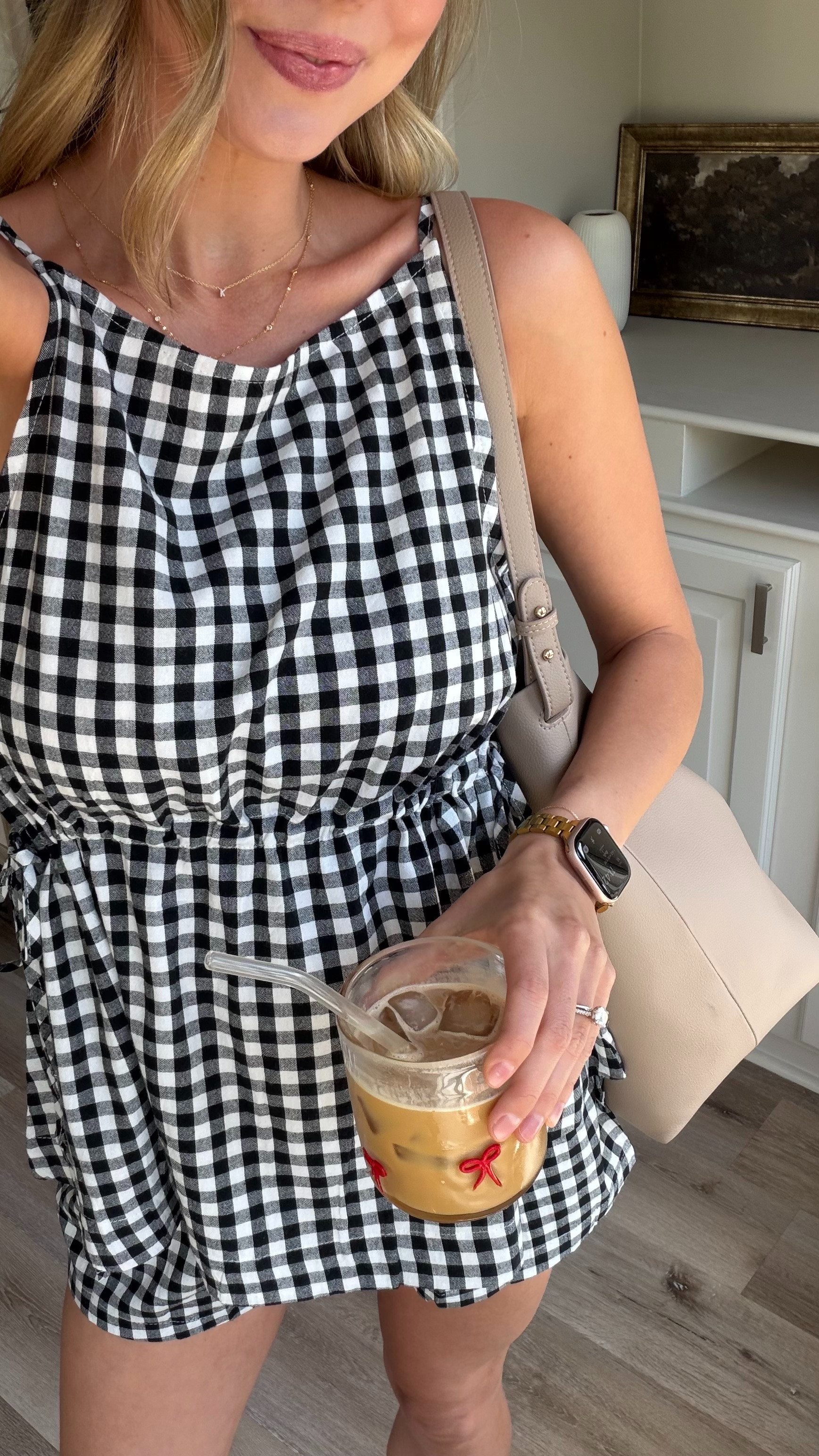 Matching gingham set for spring! Size S 

 