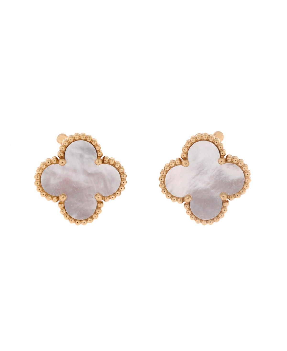 Pre-Owned Van Cleef & Arpels Vintage Alhambra Earrings - 18k yellow gold | Macy's