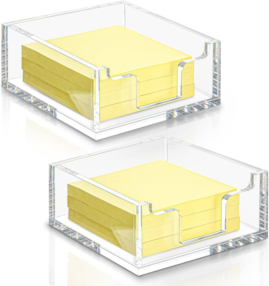 Amazon.com : Clear Acrylic Notepad Holder Sticky Note Holder Sticky Notepad Holder Acrylic Sticky... | Amazon (US)
