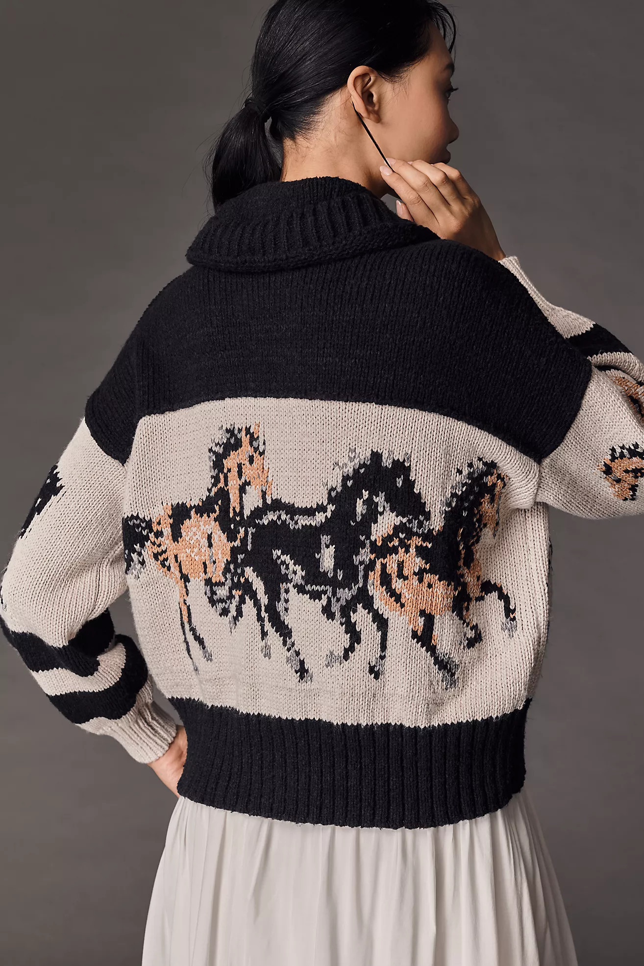 Pilcro Horse Graphic Cardigan Sweater | Anthropologie (US)