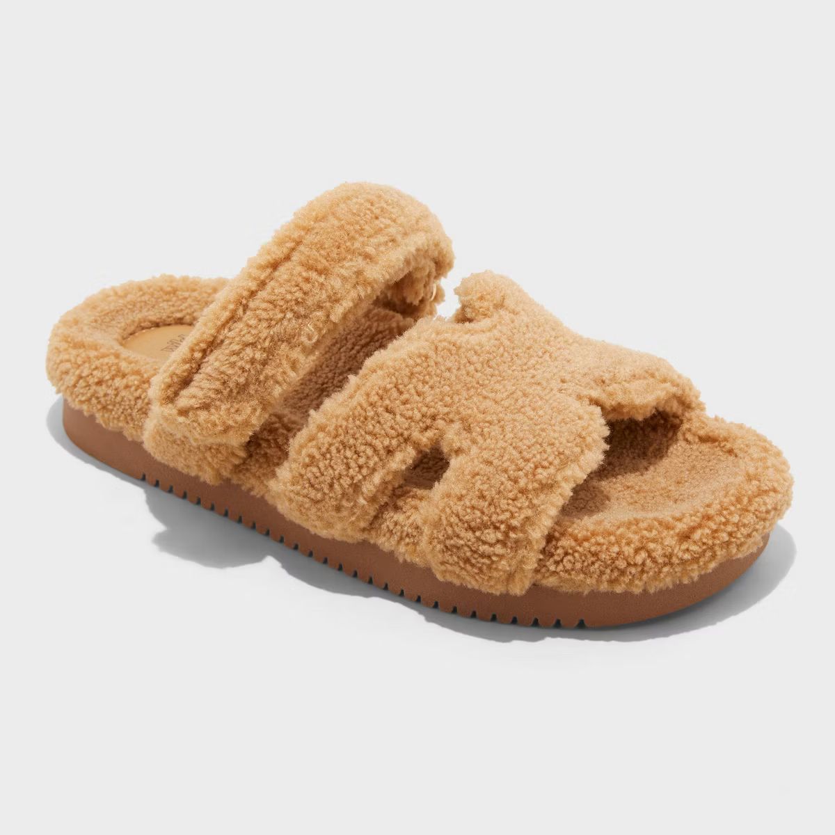 Women's Hayley Shearling Sandals - Wild Fable™ Tan | Target