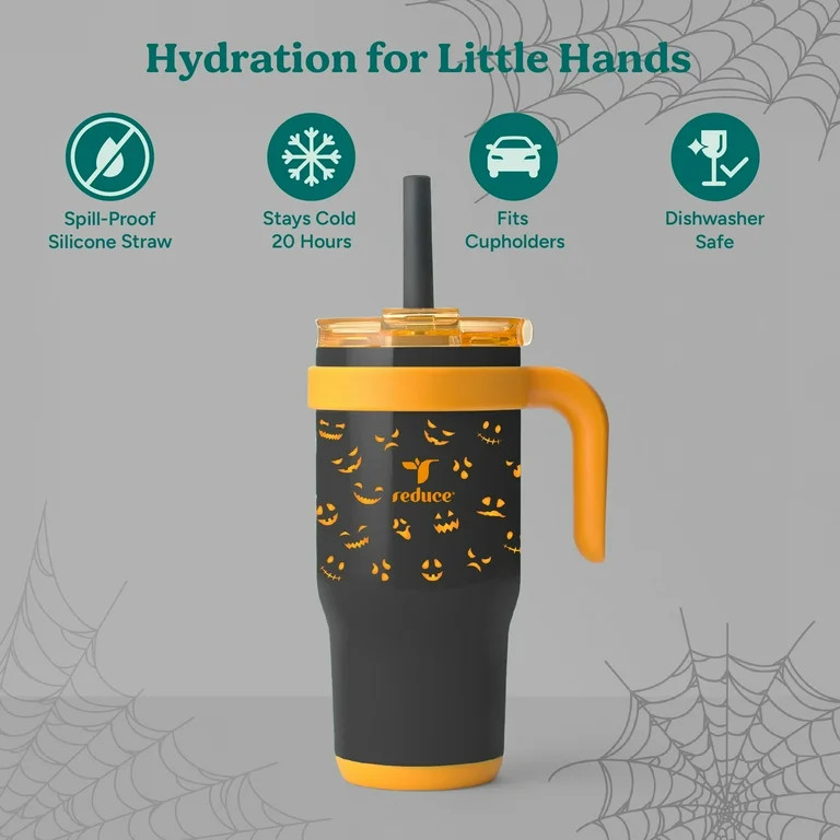 Reduce Coldee Kids 18 oz Tumbler with Spill-Proof Straw & Handle. Insulated Stainless Steel, Jack... | Walmart (US)