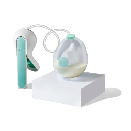Willow Wave - Wearable Manual Breast Pump - Fits Fully in Bra - Ergonomic Handle - 24mm Soft Silicone Flange - Wearable Breastfeeding Pump - Hospital Grade Suction - Postpartum Essentials - Holds 5oz | Amazon (US)