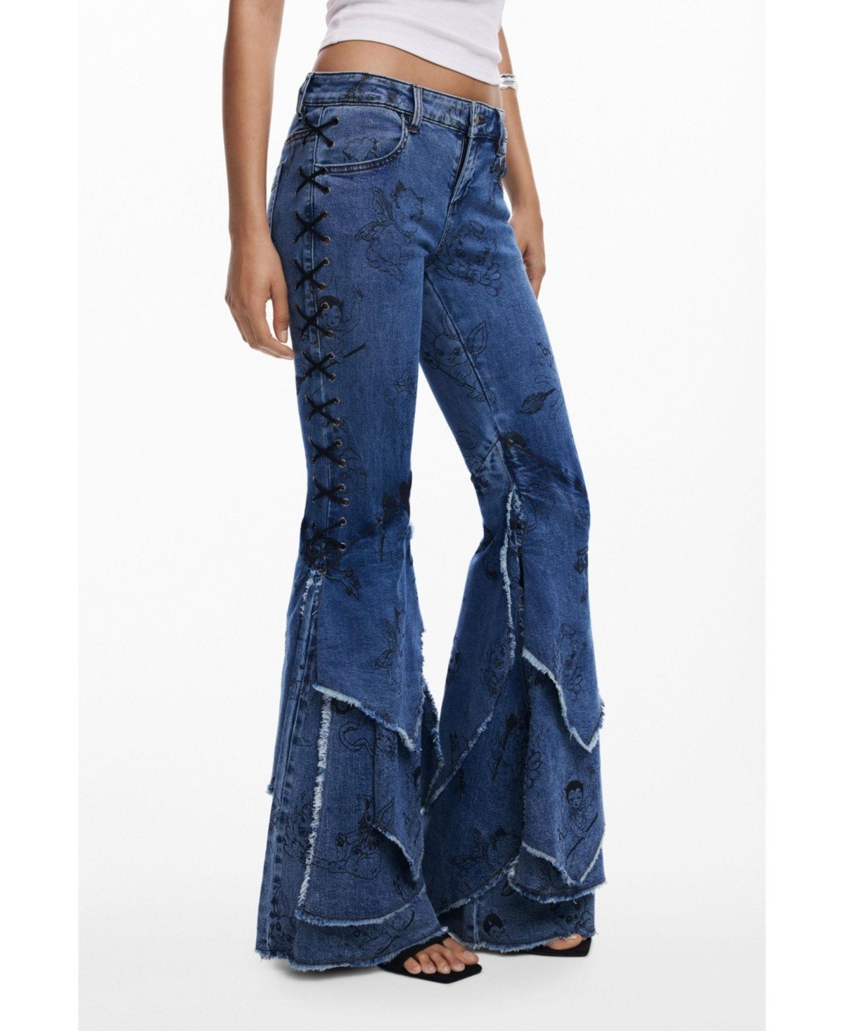 Desigual Women's Maria Escote denim pants - Blue | Macy's