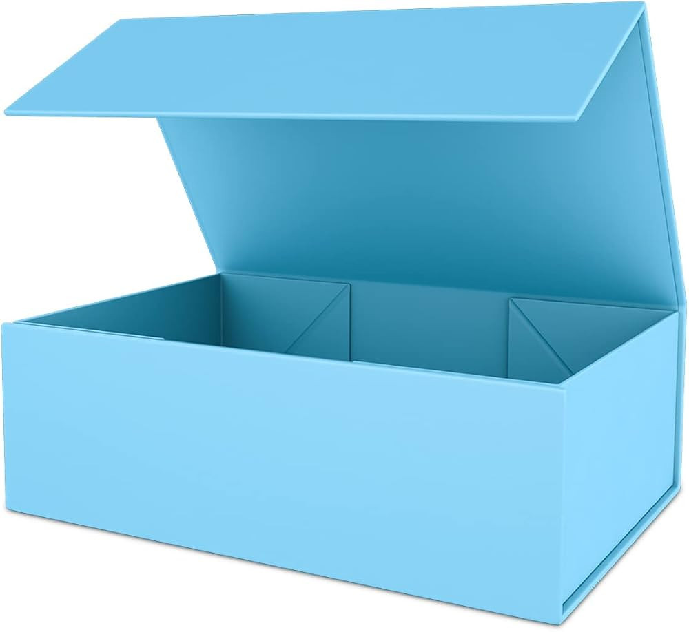 Blue Gift Box 10" x 6" x 3" with Magnetic Closure Lid Gift Box for Presents,Bridesmaid Gifts Box,... | Amazon (US)