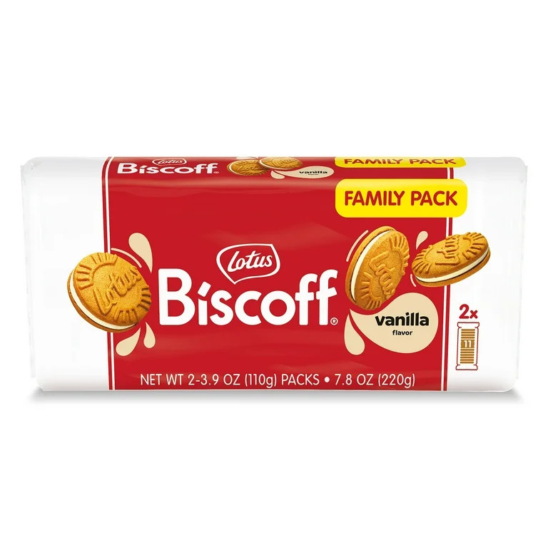 Biscoff Vanilla Cream Sandwich Cookies, 2 fresh packs (11 cookies per pack) 7.76oz net wt | Walmart (US)