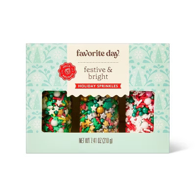 Christmas Festive and Bright Christmas Sprinkles - 7.41oz - Favorite Day™ | Target