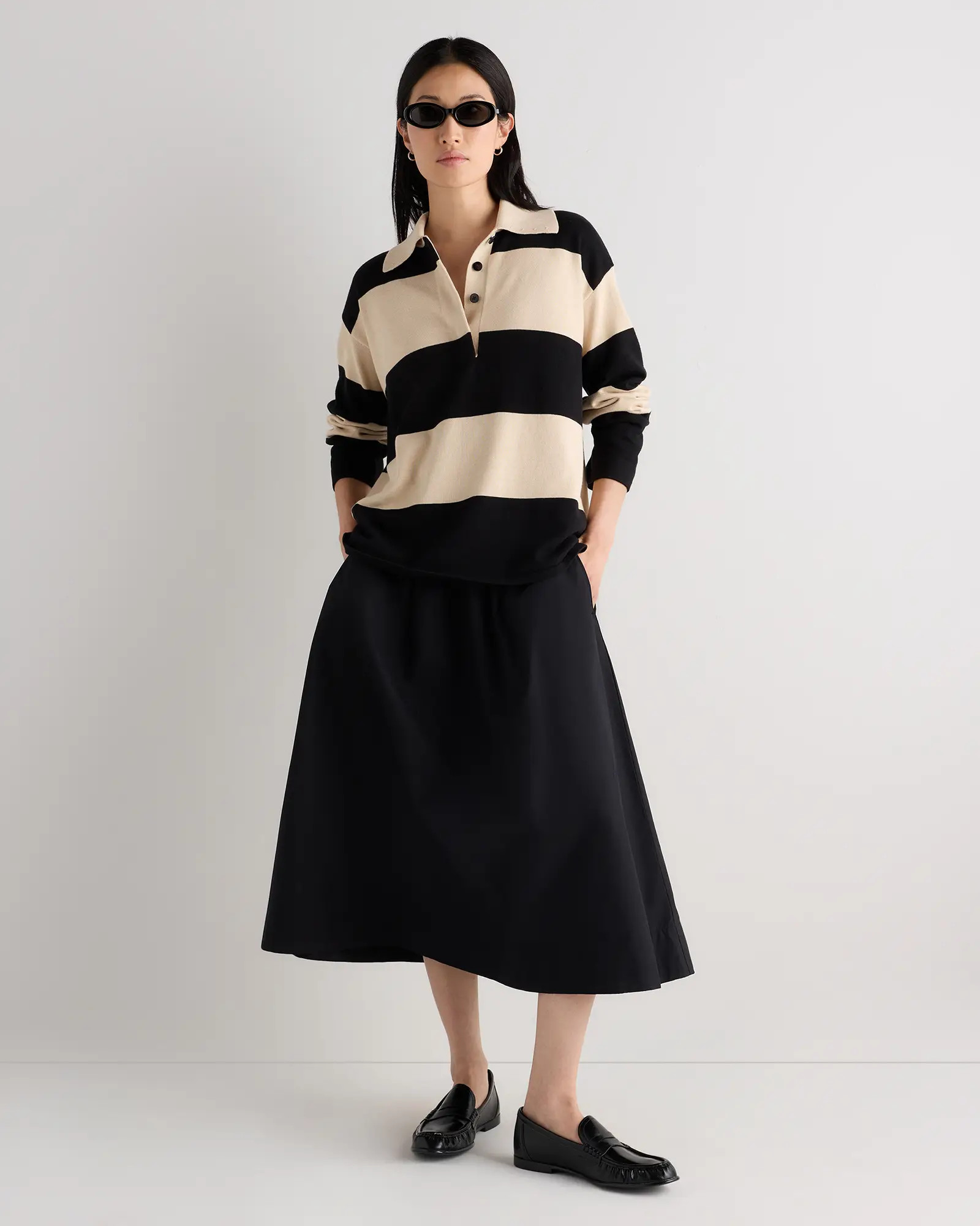 Cotton Cashmere Rugby Polo Sweater | Quince