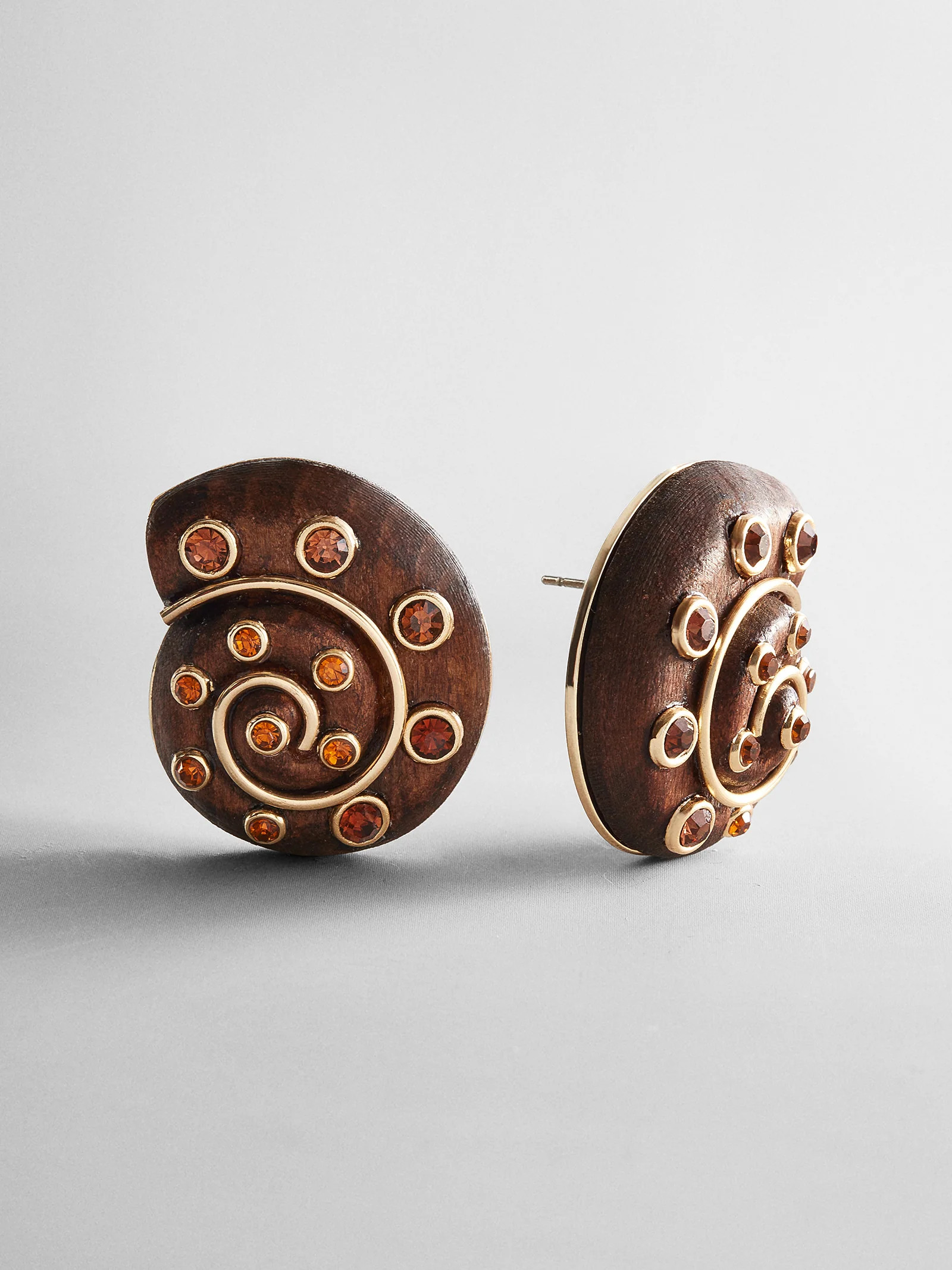 High Tide Shell Statement Earrings - Brown | BaubleBar