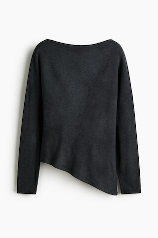 H & M - Asymmetric Jersey Top - Black | H&M (US + CA)