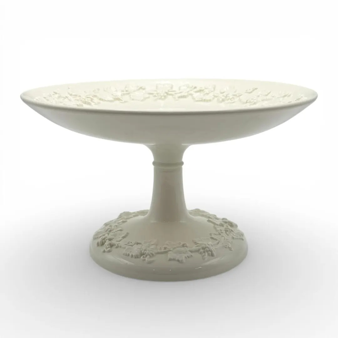 Vintage Wedgwood Queens Ware Footed Compote - Mid 20th Century Cream Colored With Embossed Grape ... | Etsy (US)