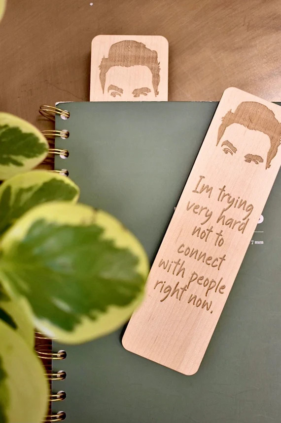 Schitt's Creek Gifts | David Rose Items | Wood Bookmark | Schitt's Creek David | Schitt's Creek G... | Etsy (US)