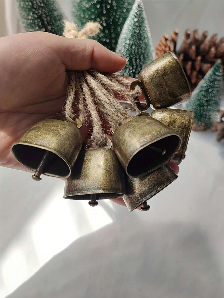 Vintage Color Cast Iron Jingle Bells - Perfect For Christmas Tree Decorations, Easter, And Thanks... | SHEIN