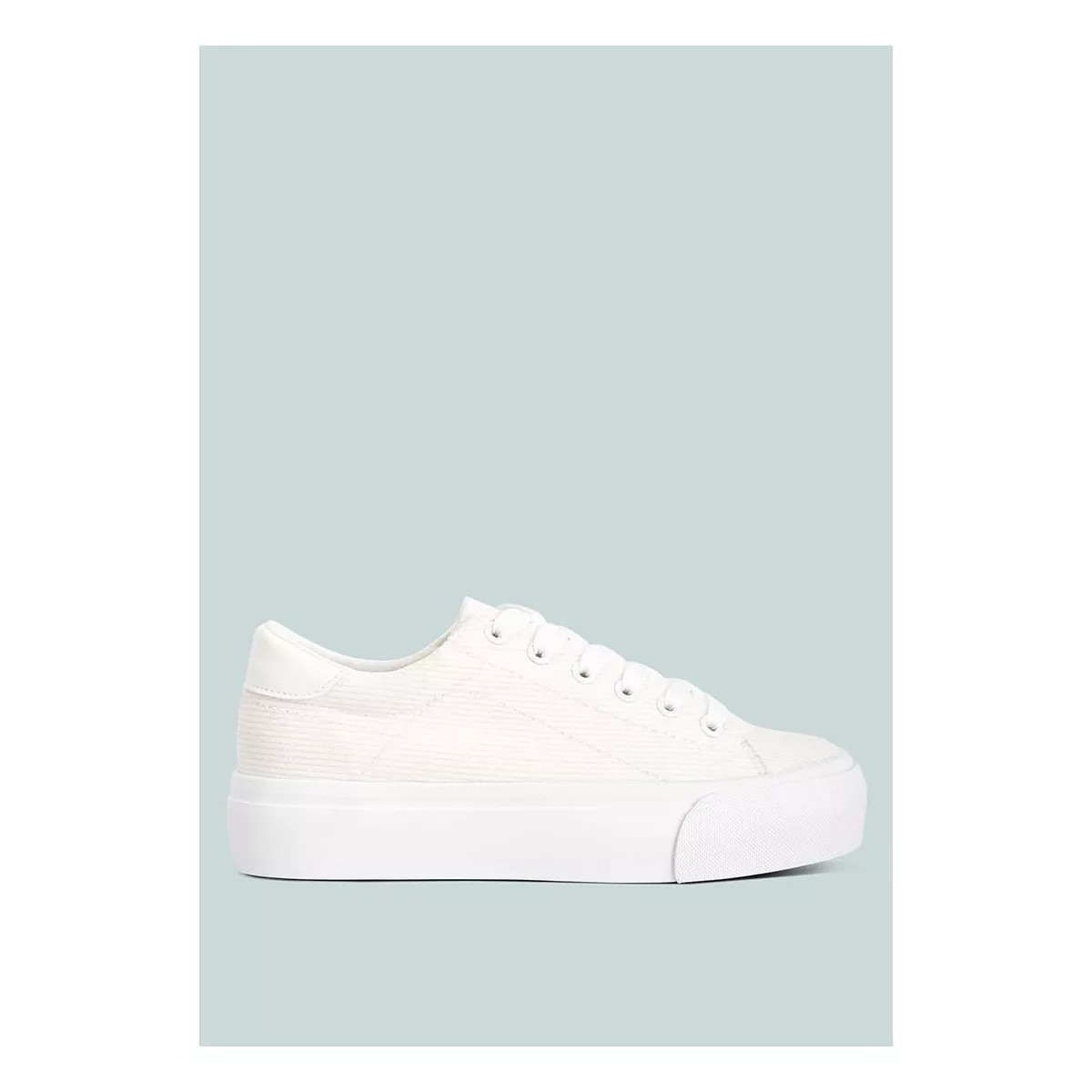 London Rag Womens Hyra Solid Flatform Canvas Sneakers 5 | Target