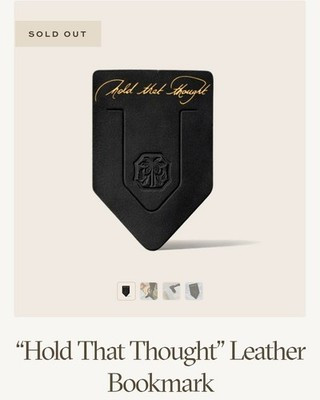 IN HAND RTS As Ever Meghan Markle "Hold That Thought" Leather Bookmark SOLD OUT | eBay US