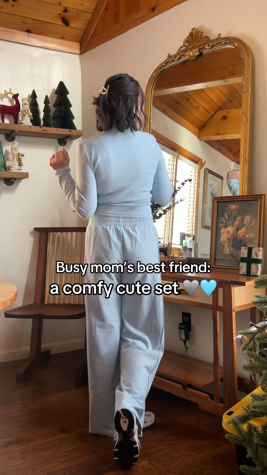 Comfy cute two piece set, errands OOTD in two colors on sale for $35 today!! 🩵🩶

Wearing a size L! 

#LTKootd #LTKFindsUnder50 #LTKSaleAlert