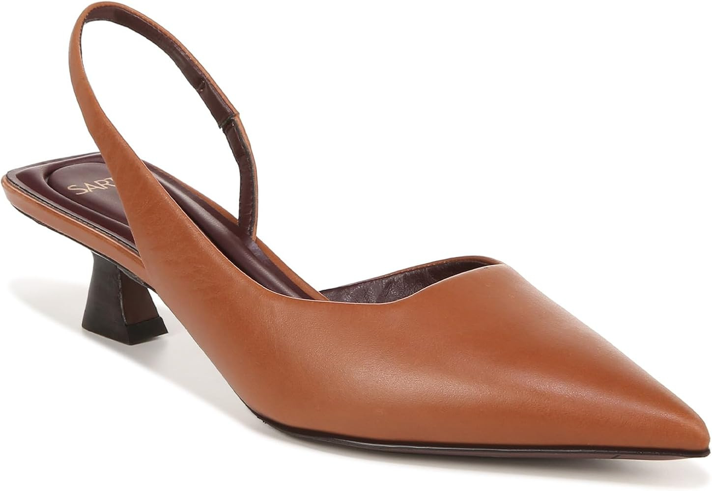 Franco Sarto Women's Devin Pointed Toe Kitten Heel Slingback Pump | Amazon (US)
