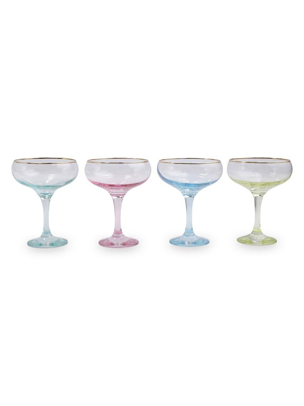 Rainbow 4-Piece Assorted Coupe Champagne Glass Set | Saks Fifth Avenue