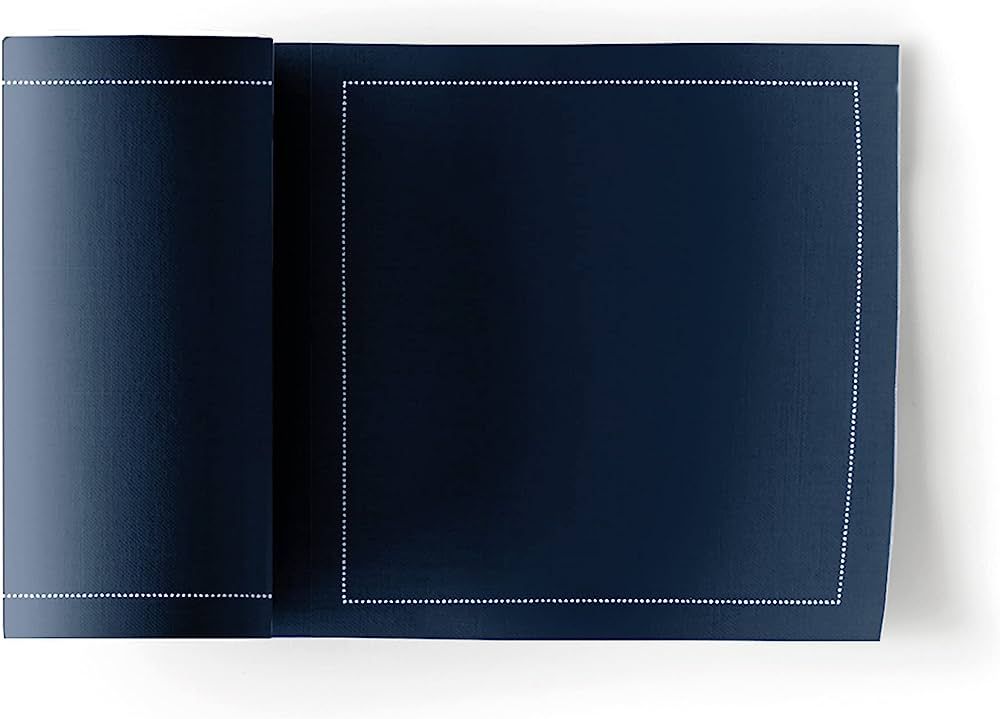 Cotton Cocktail Napkin - 4.5 x 4.5 in - 50 units per roll - Petrol Blue | Amazon (US)