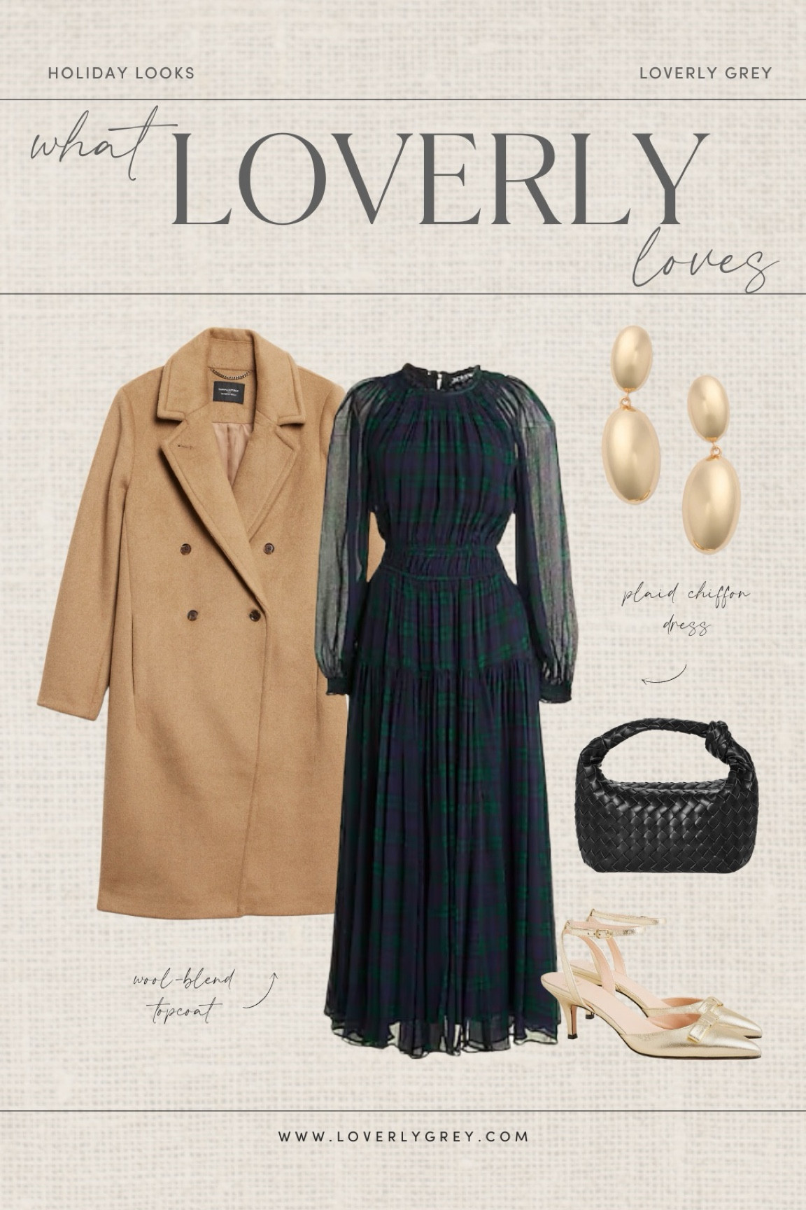 This dress would be great for family photos! 

Loverly Grey, holiday looks, holiday party, wool coat, black purse, woven purse, gold heels

#LTKStyleTip #LTKSeasonal #LTKHoliday