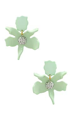 Lele Sadoughi Small Crystal Lily Earrings in Mint from Revolve.com | Revolve Clothing (Global)