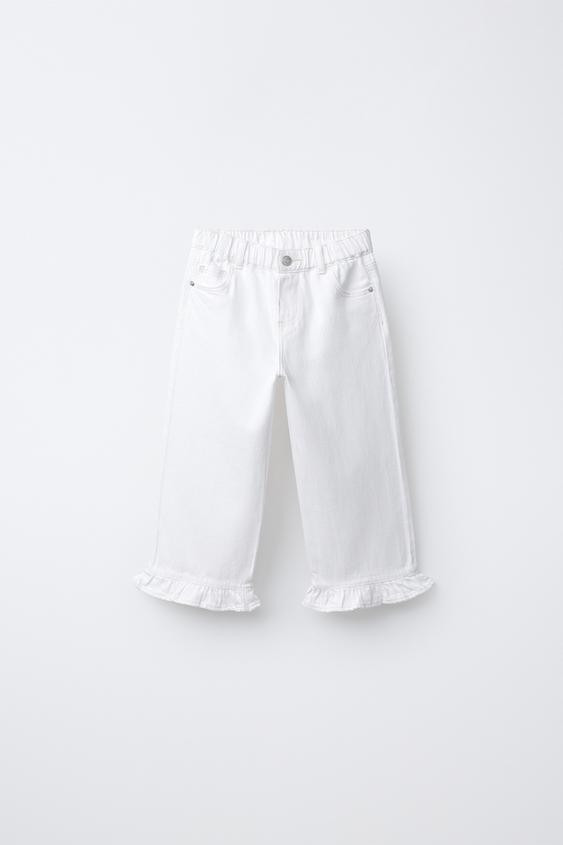RUFFLED CULOTTE JEANS | Zara US