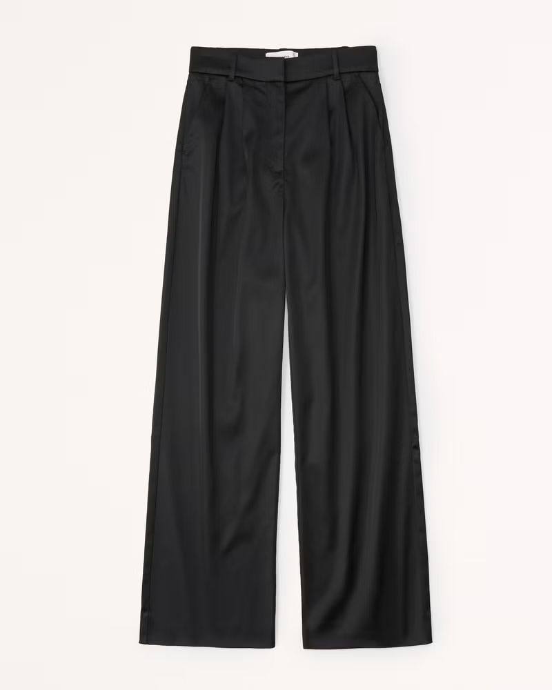 A&F Sloane Tailored Satin Sculpt Pant | Abercrombie & Fitch (US)