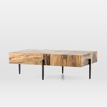 Spalted Primavera Wood Coffee Table | West Elm (US)