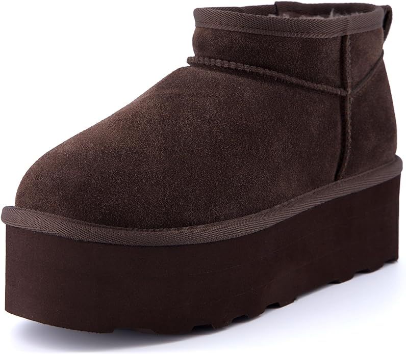 CUSHIONAIRE Women's Hippy Genuine Suede pull on platform boot +Memory Foam | Amazon (US)