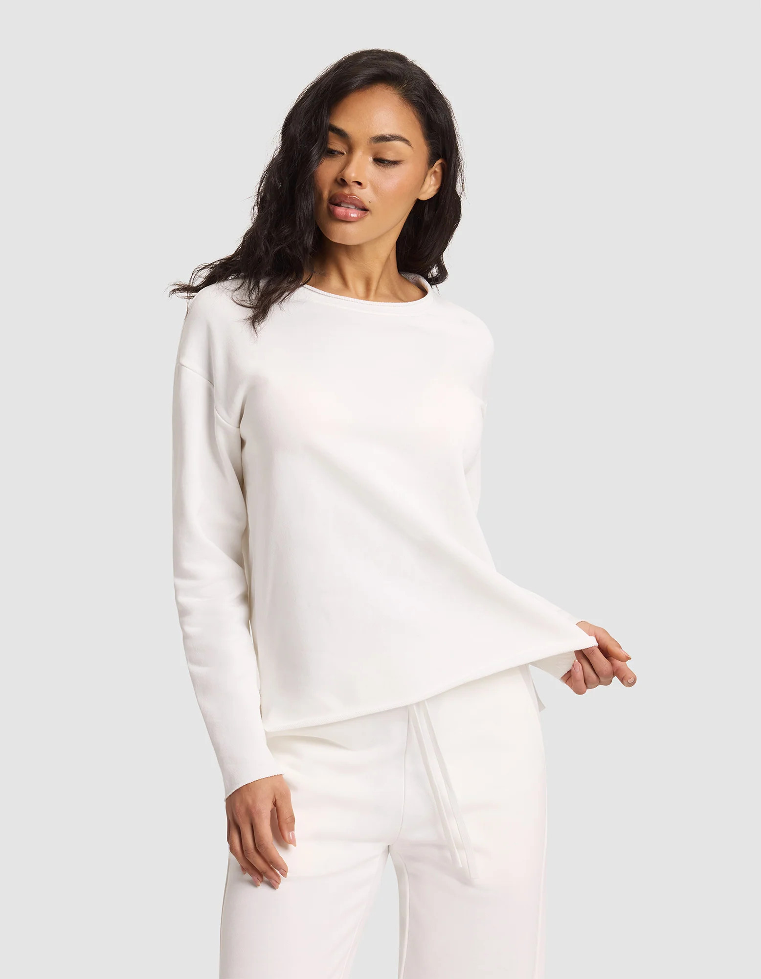 Women's Chelsea Pullover in Bone (Size: XS) - Cozy Earth | Cozy Earth