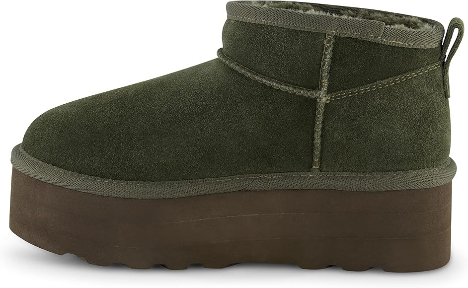 CUSHIONAIRE Women's Hippy Genuine Suede pull on platform boot +Memory Foam | Amazon (US)