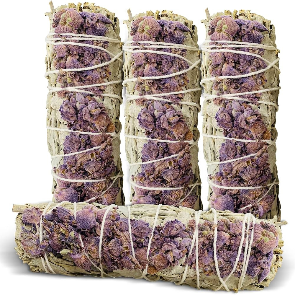 Lavender with White Sage - Bholi Sage Plus Sage Incense Sticks for Cleansing Negative Energy, Sag... | Amazon (US)