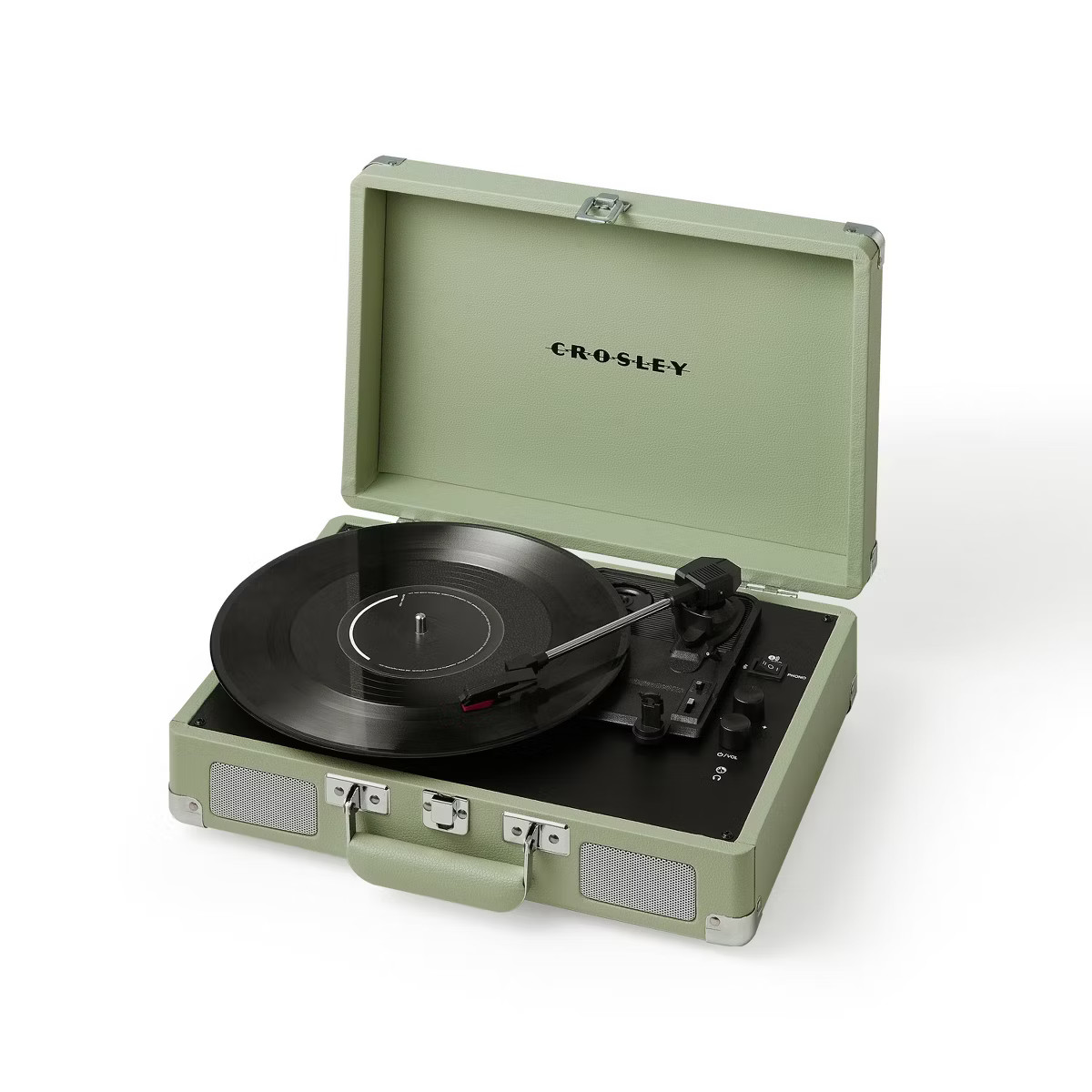 Crosley Cruiser Plus Bluetooth Vinyl Record Player - Mint: Portable, 3-Speed with Speaker | Target
