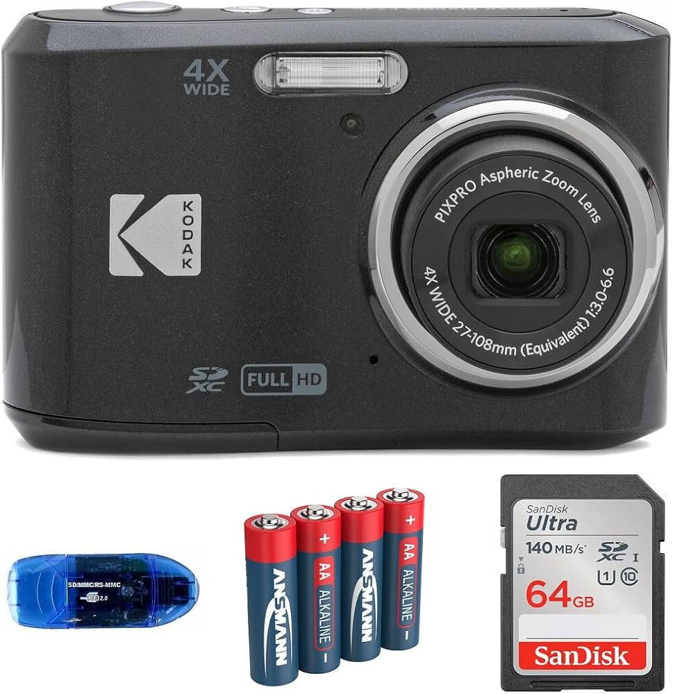 KODAK Pixpro FZ45 Digital Camera Bundle, Includes: SanDisk 64GB SDXC Memory Card, Spare Batteries... | Amazon (US)