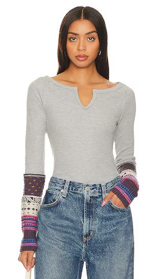 x We The Free Cozy Craft Cuff in Heather Grey Combo | Revolve Clothing (Global)