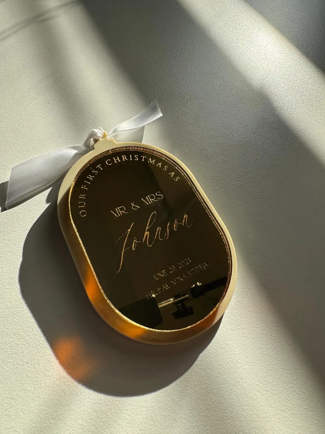 First Christmas Married Ornament | Personalized, Christmas, Gift, Married, Couple, Engagement, Ch... | Etsy (US)