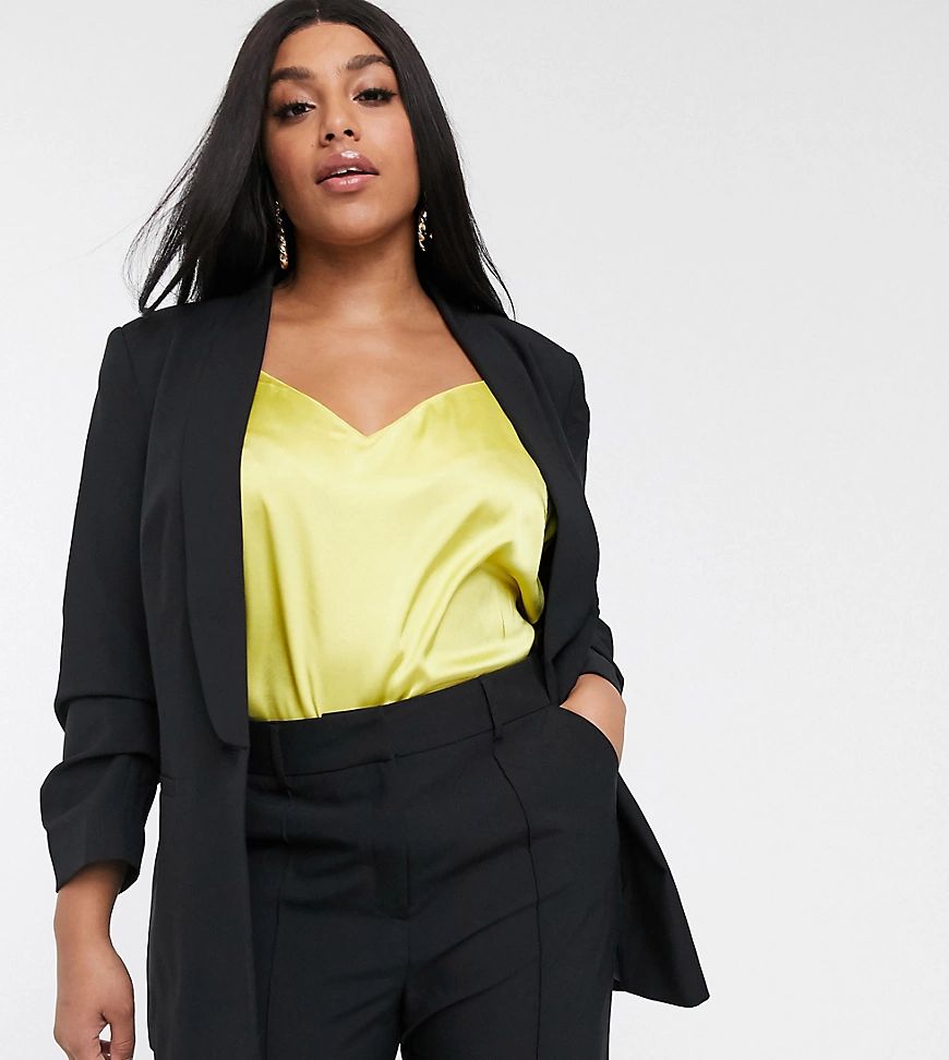 ASOS DESIGN Curve mix & match suit blazer-Black | ASOS (Global)